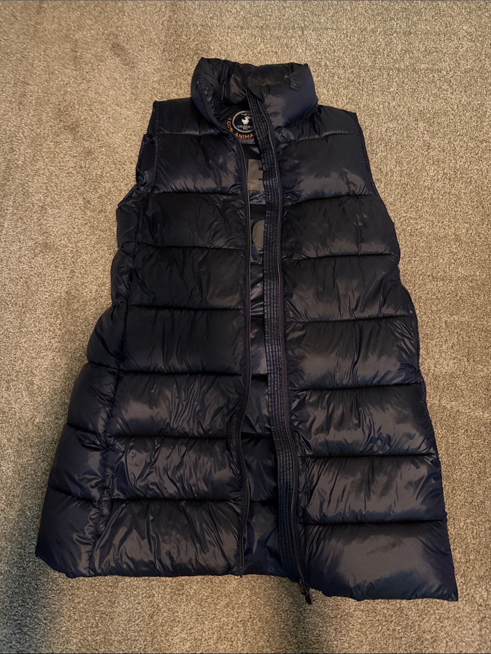 SAVE THE DUCK Navy Quilted Puffer Vest